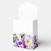 パープルホワイトの花のバースデー名前サンクス フェイバーボックス (オープン)