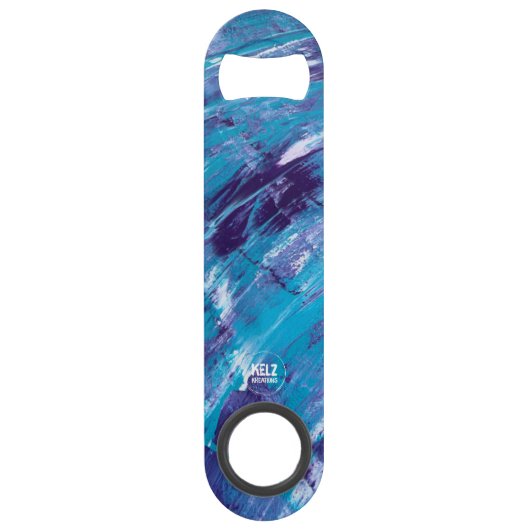 パープルホワイトアクアステンレス鋼ボトルオープナー スピード栓抜き (裏面)