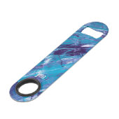 パープルホワイトアクアステンレス鋼ボトルオープナー スピード栓抜き (裏面アングル)