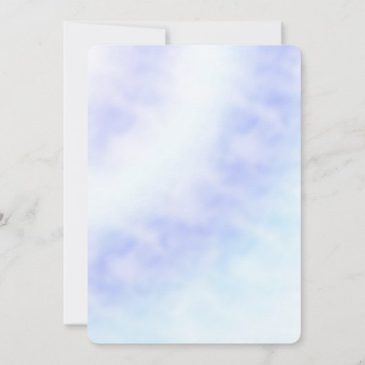 パープルホワイトアクアブルータイ dieInvitation 招待状 (裏面)