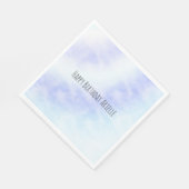 パープルホワイトアクアブルー絞り染め スタンダードランチョンナプキン (角)