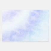 パープルホワイトアクアブルー絞り染め ラッピングペーパーシート (正面)