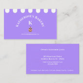 パープルホワイトエレガントベーカリー名刺 名刺 (正面/裏面)