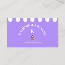 パープルホワイトエレガントベーカリー名刺 名刺