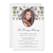 パープルホワイトカラユリ写真追悼会