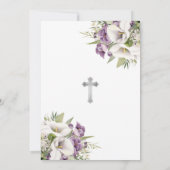 パープルホワイトカラユリ写真追悼会 招待状 (裏面)