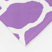 パープルホワイトキリンスキンパターンフリースブランケット フリースブランケット (角)