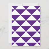 パープルホワイトグラードパーティーはっきりした卒業 招待状 (裏面)