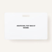 パープルホワイトサービスドッグロゴ&フォトID バッジ (裏面)