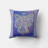 パープルホワイトシルバーエンジェルデコレイティブ装飾用クッション クッション (裏面)