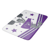 パープルホワイトシルバースターズ応援応援リーディング バスマット (アングル)
