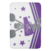 パープルホワイトシルバースターズ応援応援リーディング バスマット (正面縦)