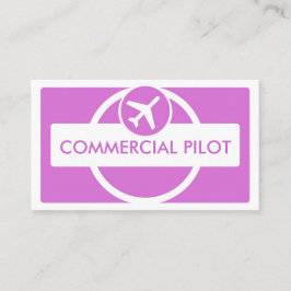 パープルホワイトシンプルパイロットカスタム名刺 名刺