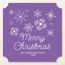 パープルホワイトスノーフレークスクリスマスパーティー