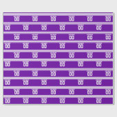 パープルホワイトスポーツジャージー名前をカスタムする番号 ラッピングペーパー (フラット)