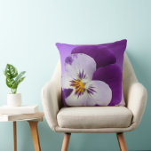 パープルホワイトパンシー切り出し クッション (椅子)