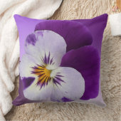 パープルホワイトパンシー切り出し クッション (ブランケット)