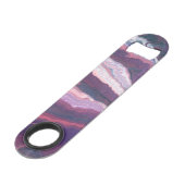 パープルホワイトピンクステンレス鋼ボトルオープナー スピード栓抜き (正面アングル)