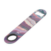 パープルホワイトピンクステンレス鋼ボトルオープナー スピード栓抜き (裏面アングル)