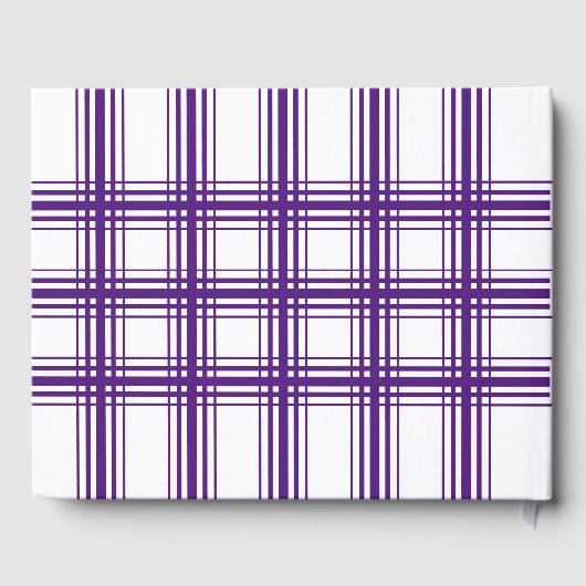 パープルホワイトフォト卒業パーティー ゲストブック (裏面)