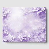 パープルホワイトフラワーズゲストブック ゲストブック (裏面)