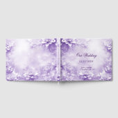 パープルホワイトフラワーズゲストブック ゲストブック (全面)