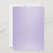 パープルホワイトフラワーズ婚約招待状 招待状 (裏面)