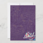 パープルホワイトフローラ45thバースデーパーティー 招待状 (裏面)