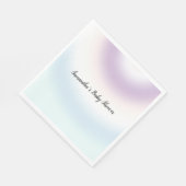 パープルホワイトブルー絞り染め スタンダードランチョンナプキン (角)