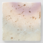 パープルホワイトブルー絞り染め ストーンコースター (正面)