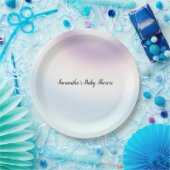 パープルホワイトブルー絞り染め           ペーパープレート (パーティー)