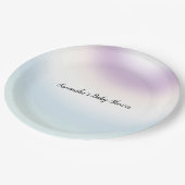 パープルホワイトブルー絞り染め           ペーパープレート (アングル)