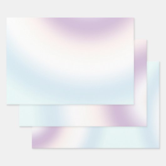 パープルホワイトブルー絞り染め ラッピングペーパーシート (セット)