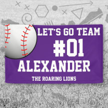 パープルホワイトベースボールチームスピリット