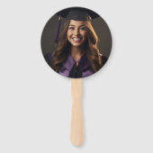 パープルホワイトメディカルスクール卒業パーティー ハンドファン (裏面)