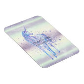 パープルホワイトユニコーンスパークルグリッタードリーム マグネット (右側)