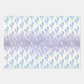 パープルホワイトユニコーンスパークルグリッタードリーム ラッピングペーパーシート (正面)