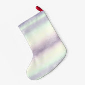 パープルホワイトユニコーンスパークルグリッター名 スモールクリスマスストッキング (裏面 (吊り時))