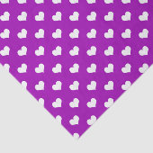 パープルホワイトラブハートパターンデザイン 薄葉紙 (詳細)