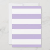 パープルホワイトリリーフラワーフローラブライダルシャワー 招待状 (裏面)