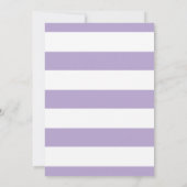 パープルホワイトローズカーネーション春結婚フローラ 招待状 (裏面)