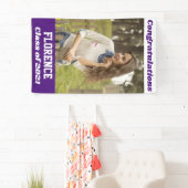 パープルホワイト卒業祝い 横断幕 (インサイチュ)