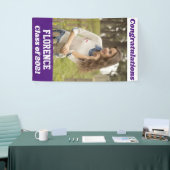 パープルホワイト卒業祝い 横断幕 (トレードショー)