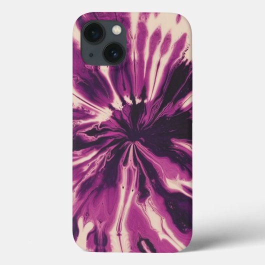 パープルホワイト絞り染め Case-Mate iPhoneケース (裏面)