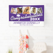 パープルホワイト2025写真卒業パーティー 横断幕 (インサイチュ)