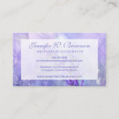 パープルホワイト エッセンシャルオイル ラベンダー 名刺 (裏面)