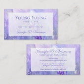 パープルホワイト エッセンシャルオイル ラベンダー 名刺 (正面/裏面)