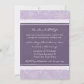 パープルホワイト フォト ウェディング ヴァウ リニューアル インビテーション (裏面)