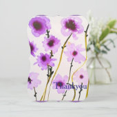 パープルホワイト フラワーズ エレガント ブライダルシャワー 招待状 (スタンド正面)