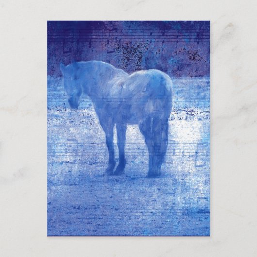 パープルホースデジタ絵画ル ポストカード (正面)